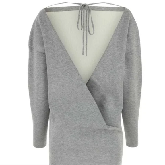 Gucci Wool-Blend Gray Stretch Dress Size S NWT - Picture 4 of 16
